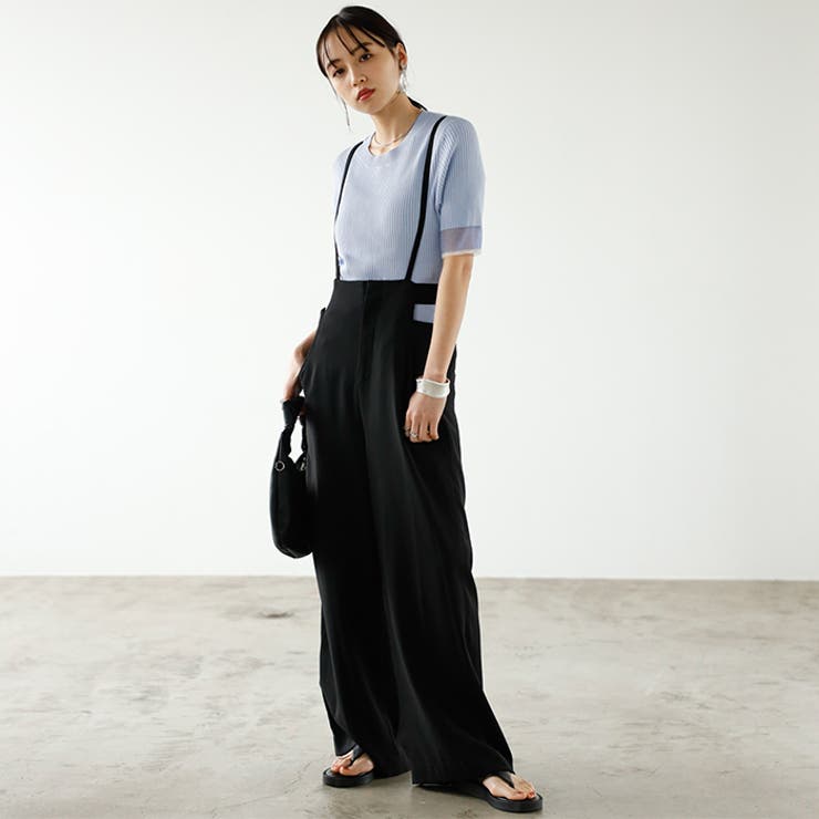 サイドカットアウトサス付ハイウエストパンツ | GeeRA | 詳細画像3 