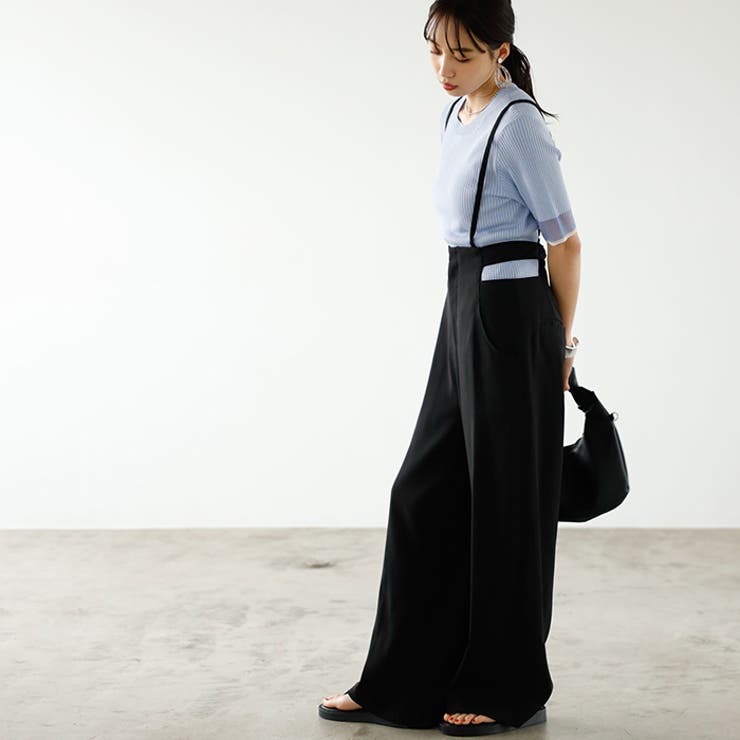 サイドカットアウトサス付ハイウエストパンツ | GeeRA | 詳細画像4 