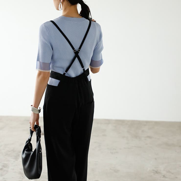 サイドカットアウトサス付ハイウエストパンツ | GeeRA | 詳細画像7 