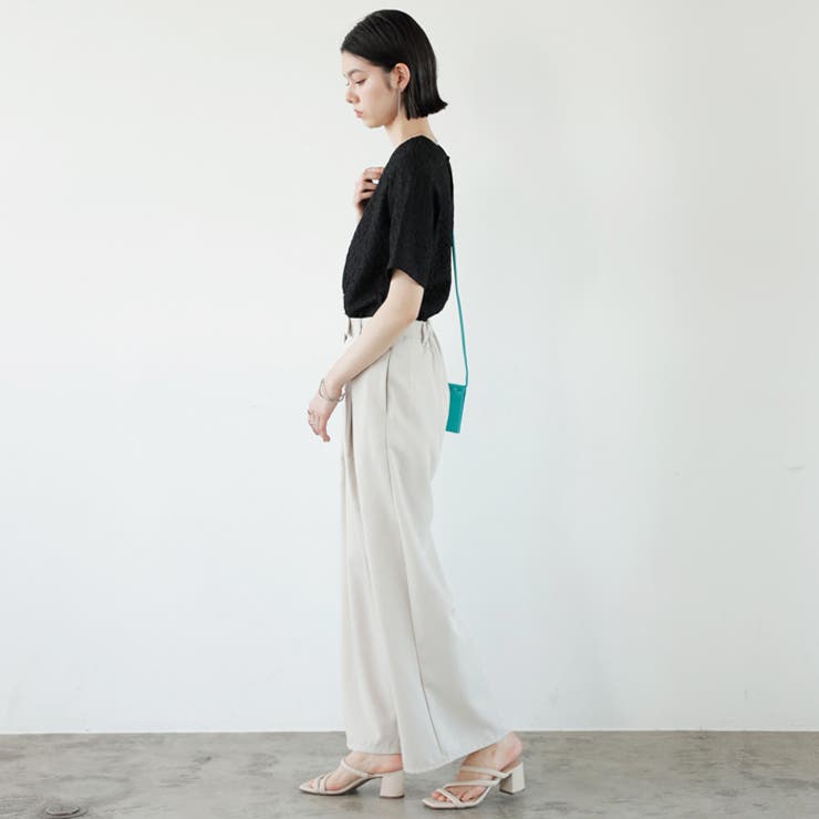 ハイウエストタックデザインスラックスパンツ | GeeRA | 詳細画像20 