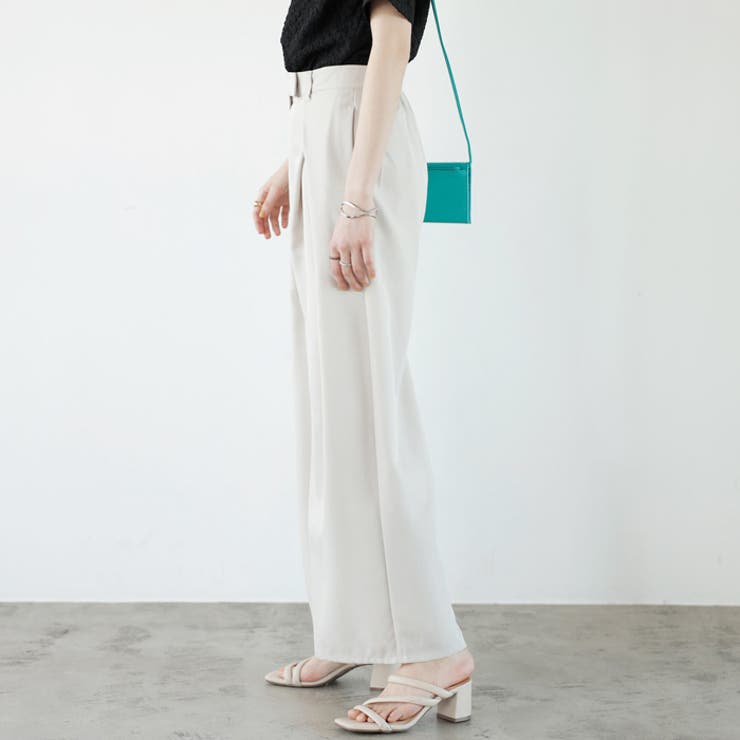 ハイウエストタックデザインスラックスパンツ | GeeRA | 詳細画像21 