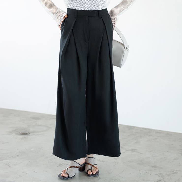ハイウエストタックデザインスラックスパンツ | GeeRA | 詳細画像11 
