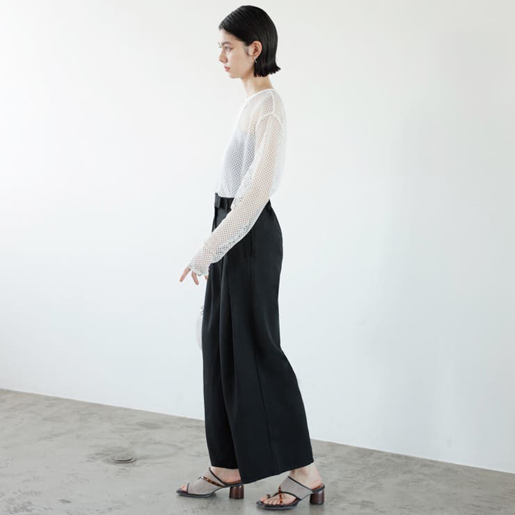 ハイウエストタックデザインスラックスパンツ | GeeRA | 詳細画像15 