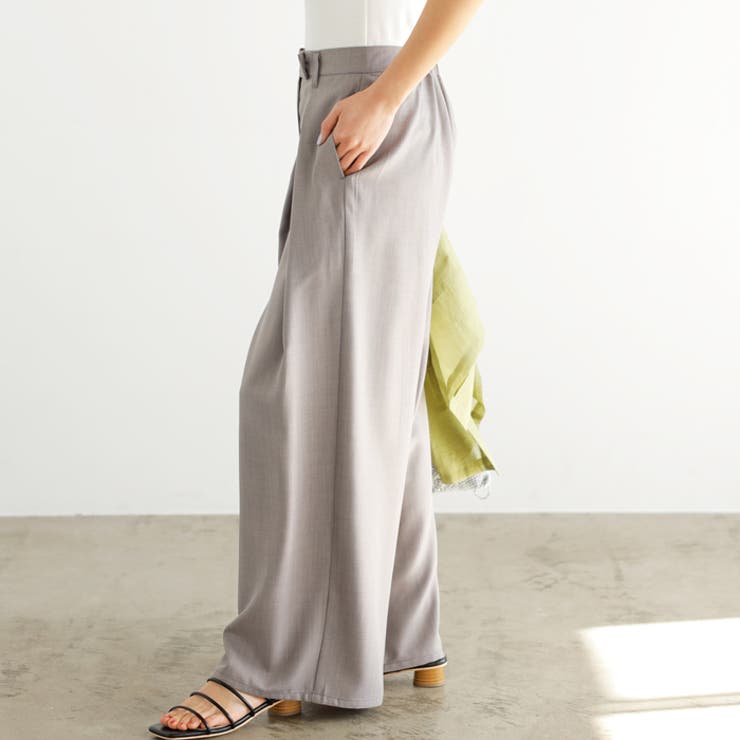 ハイウエストタックデザインスラックスパンツ | GeeRA | 詳細画像4 