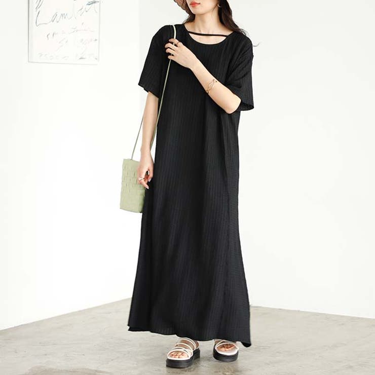 ブラック | カットシャーリングマルチウェイワンピース＜夏服＞ | GeeRA