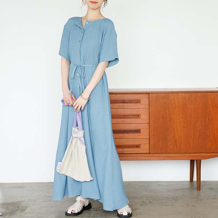 ブルー | カットシャーリングマルチウェイワンピース＜夏服＞ | GeeRA