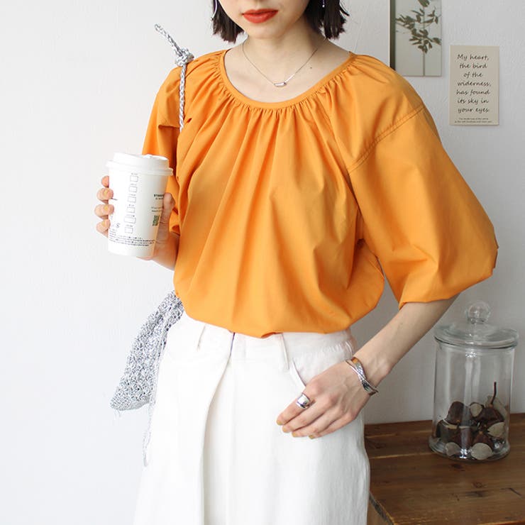 パフスリーブギャザーブラウス | GeeRA | 詳細画像16 