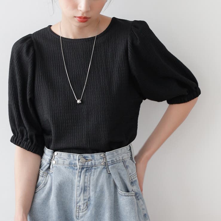 バルーンスリーブジャカードカットソー | GeeRA | 詳細画像12 