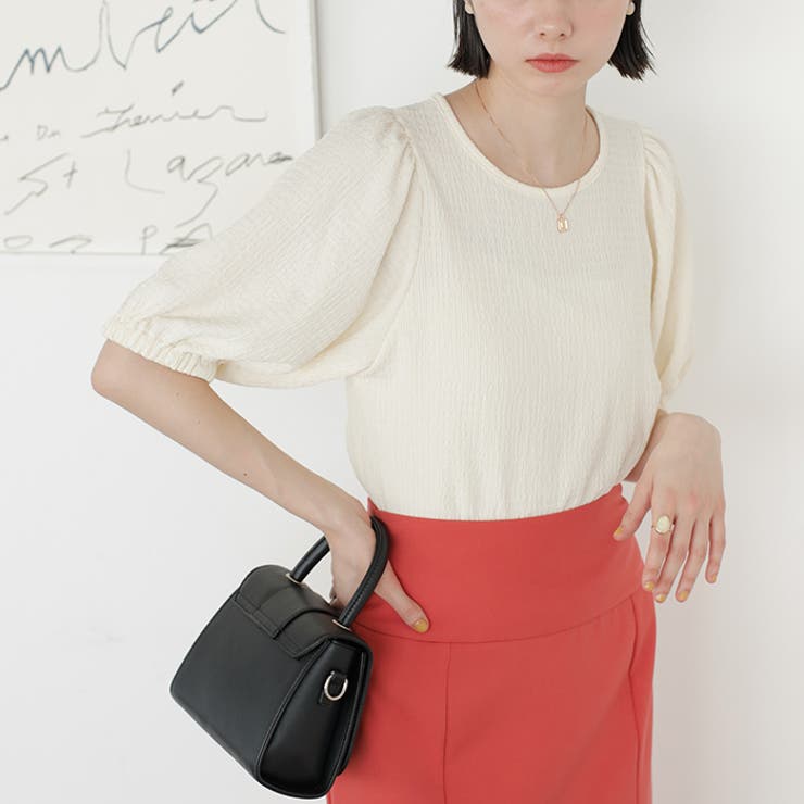 バルーンスリーブジャカードカットソー | GeeRA | 詳細画像24 