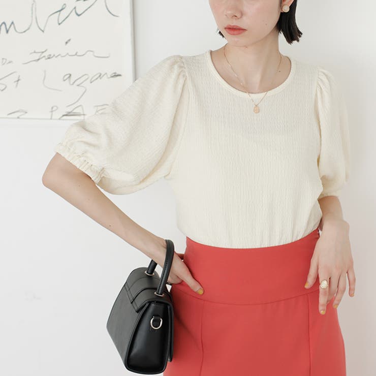 バルーンスリーブジャカードカットソー | GeeRA | 詳細画像25 