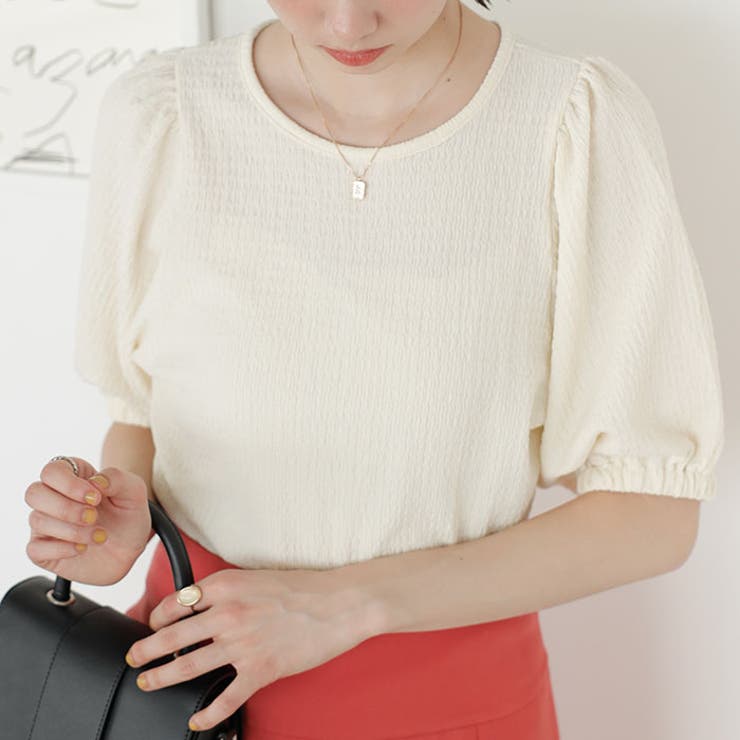 バルーンスリーブジャカードカットソー | GeeRA | 詳細画像28 