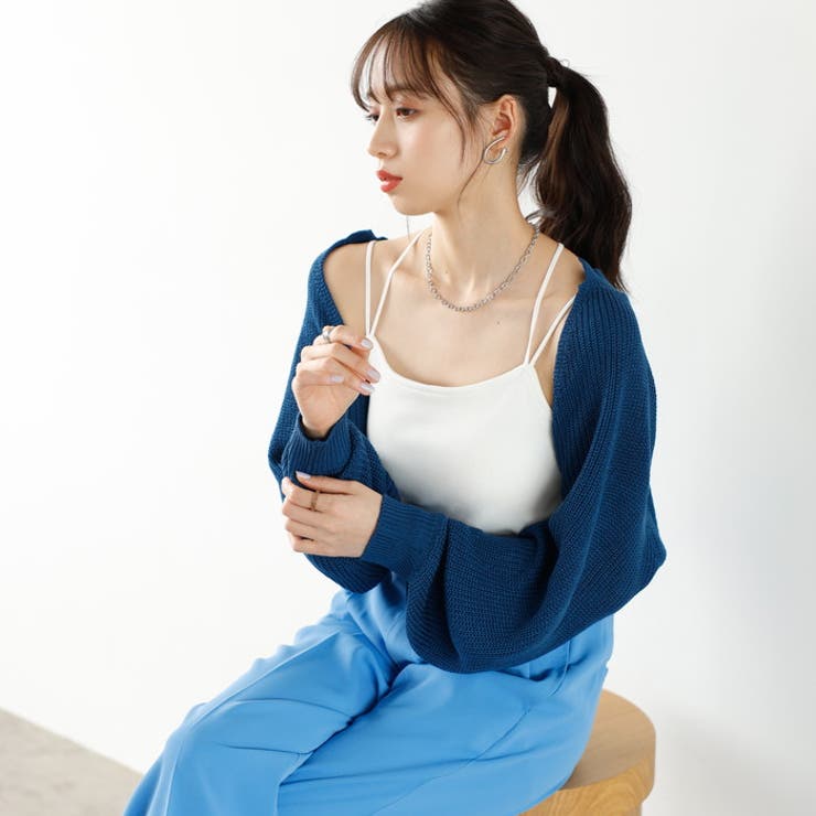 畦編ショートボレロカーディガン | GeeRA | 詳細画像4 