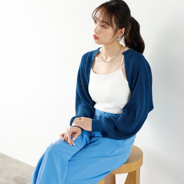 畦編ショートボレロカーディガン | GeeRA | 詳細画像5 