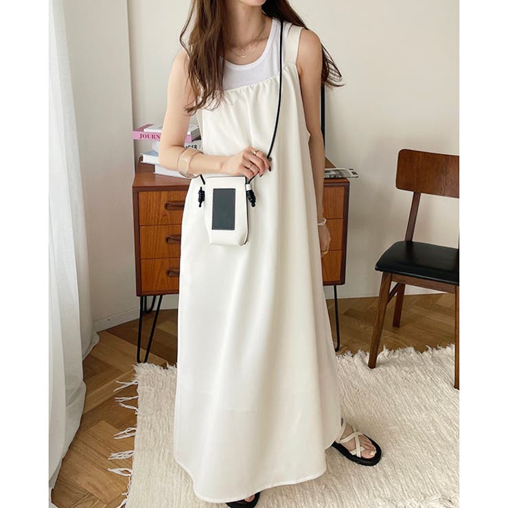 異素材ベルトリネンタッチワンピース | GeeRA | 詳細画像3 