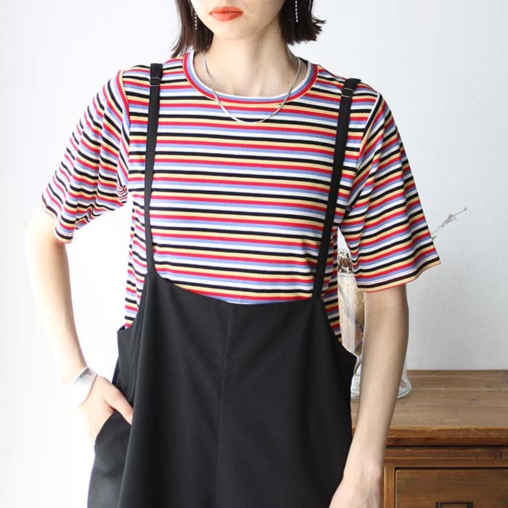 マルチボーダー5分袖リブカットソー | GeeRA | 詳細画像29 