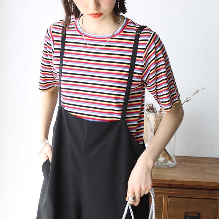 マルチボーダー5分袖リブカットソー | GeeRA | 詳細画像30 