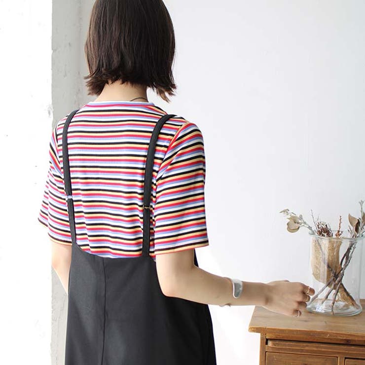 マルチボーダー5分袖リブカットソー | GeeRA | 詳細画像32 