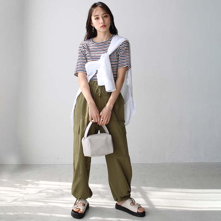 マルチボーダー5分袖リブカットソー | GeeRA | 詳細画像25 