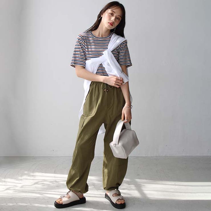 マルチボーダー5分袖リブカットソー | GeeRA | 詳細画像26 