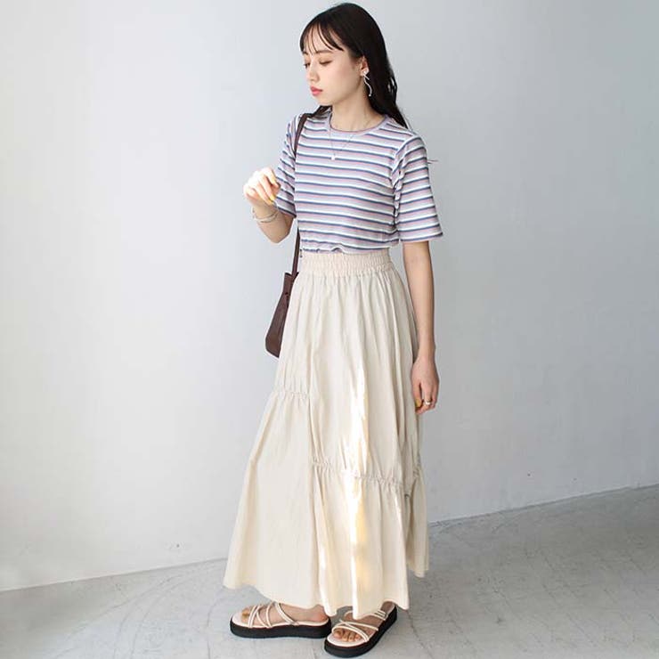 マルチボーダー5分袖リブカットソー | GeeRA | 詳細画像42 