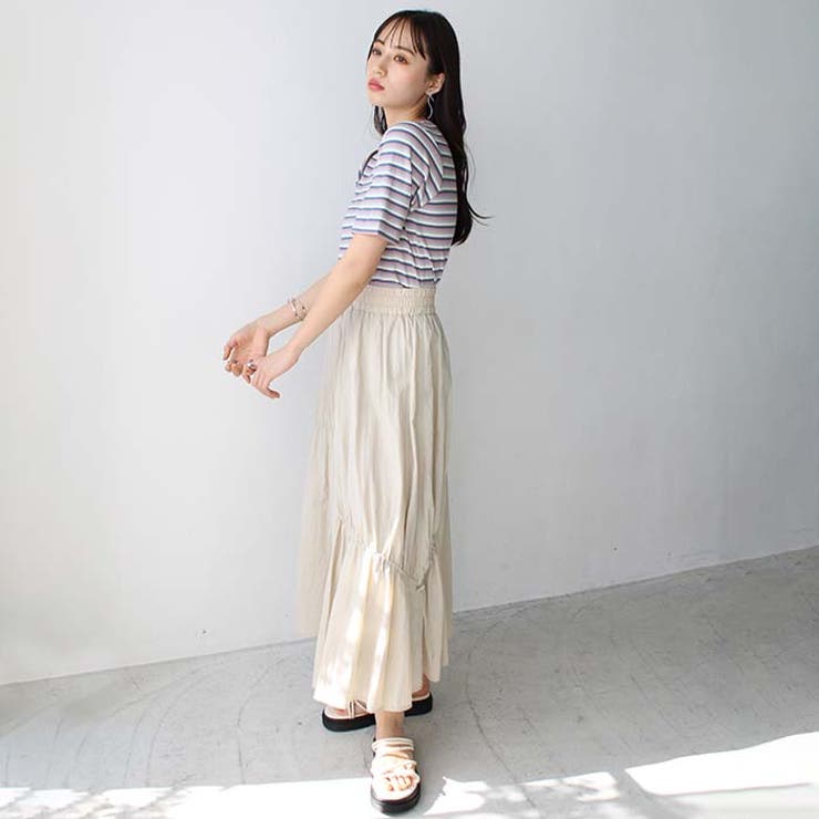 マルチボーダー5分袖リブカットソー | GeeRA | 詳細画像43 