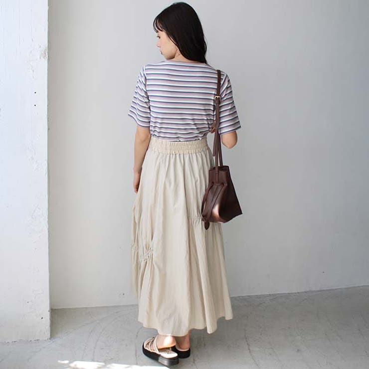 マルチボーダー5分袖リブカットソー | GeeRA | 詳細画像45 