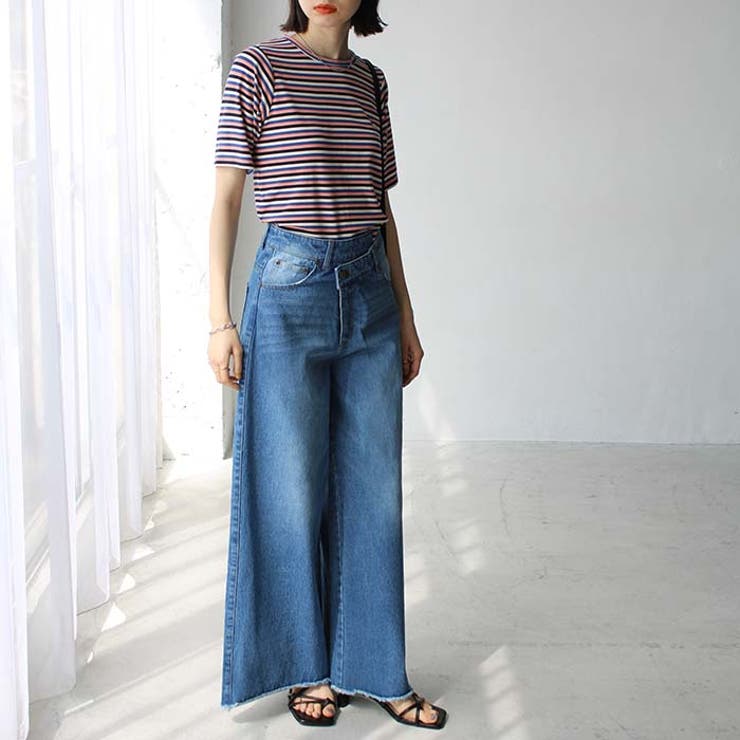 マルチボーダー5分袖リブカットソー | GeeRA | 詳細画像11 