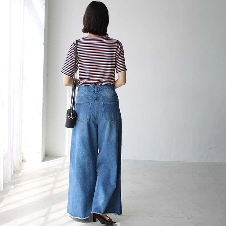 マルチボーダー5分袖リブカットソー | GeeRA | 詳細画像13 