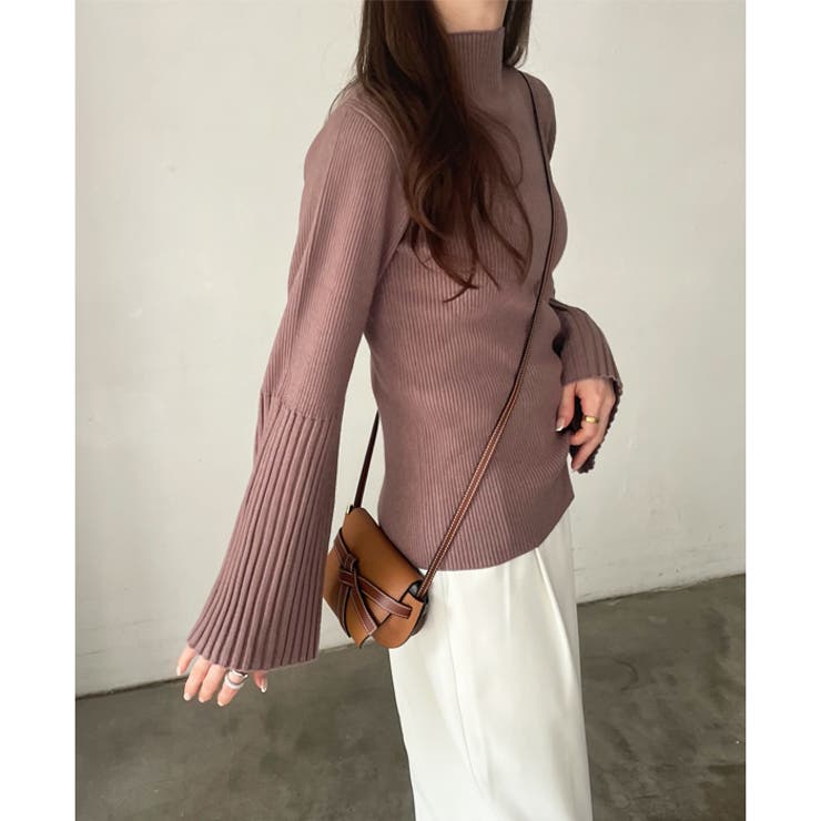 ハイネックフレアースリーブリブニット | GeeRA | 詳細画像69 