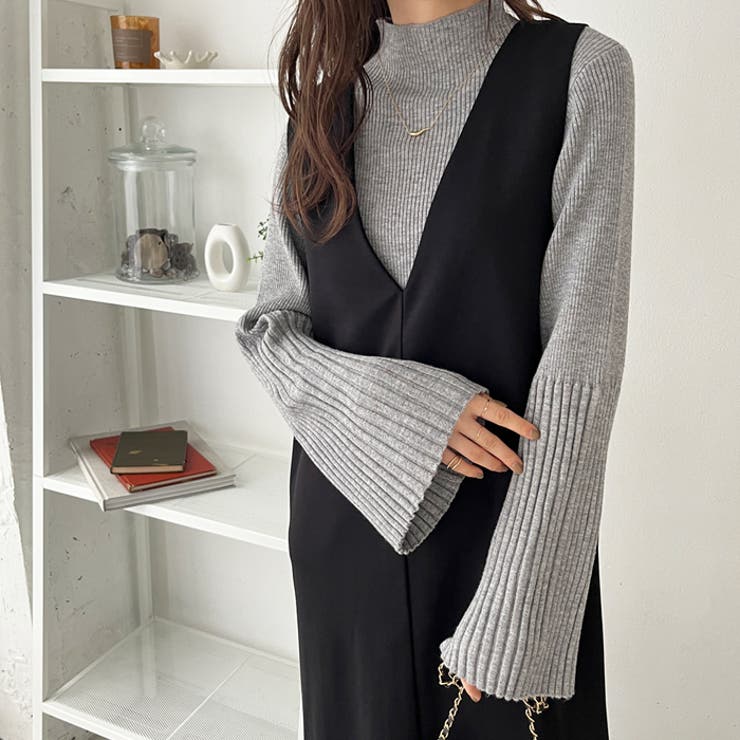 ハイネックフレアースリーブリブニット | GeeRA | 詳細画像28 