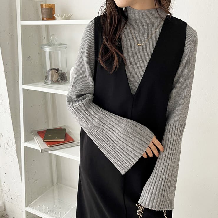 ハイネックフレアースリーブリブニット | GeeRA | 詳細画像27 