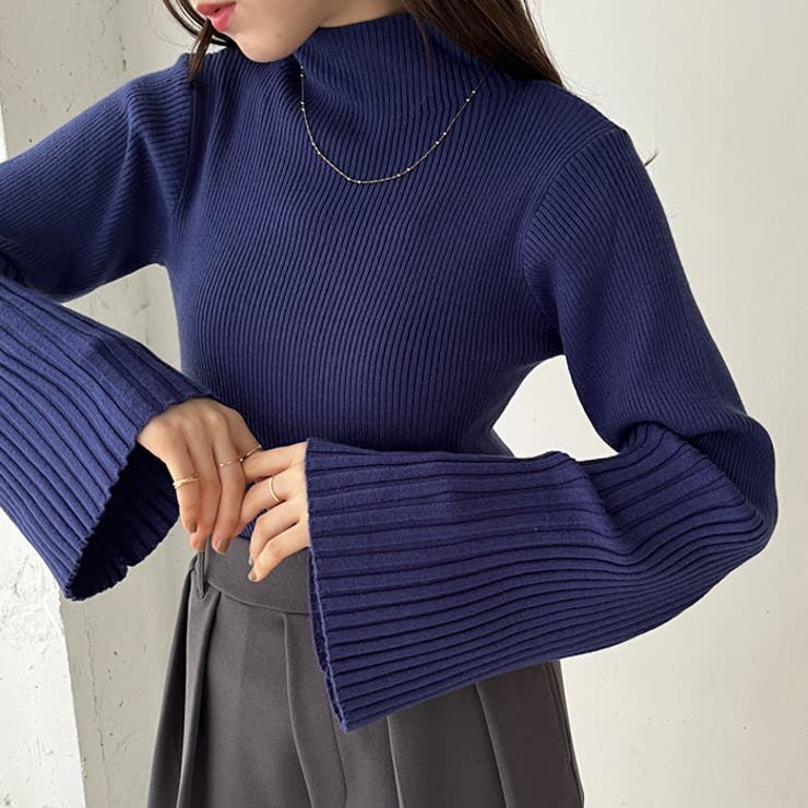 ハイネックフレアースリーブリブニット | GeeRA | 詳細画像36 