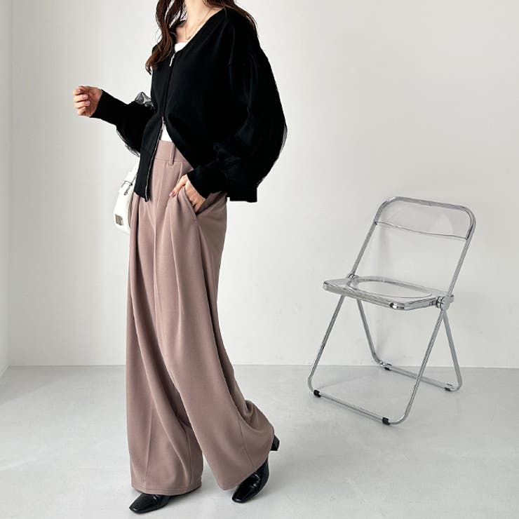 インタックスラックスハイウエストワイドパンツ | GeeRA | 詳細画像33 