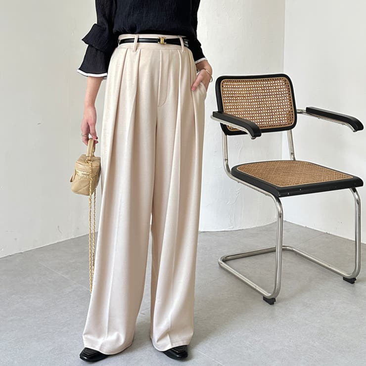 インタックスラックスハイウエストワイドパンツ | GeeRA | 詳細画像22 