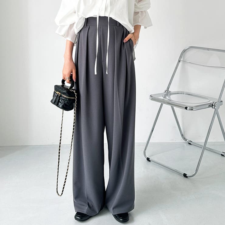 インタックスラックスハイウエストワイドパンツ[品番：GERW0010350