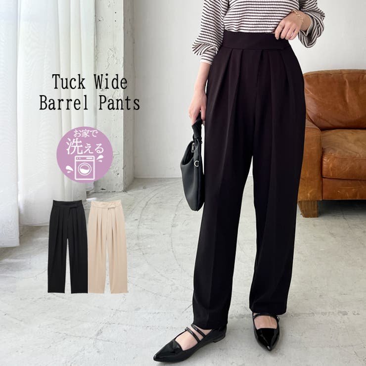 タックワイドバレルパンツ | GeeRA | 詳細画像1 