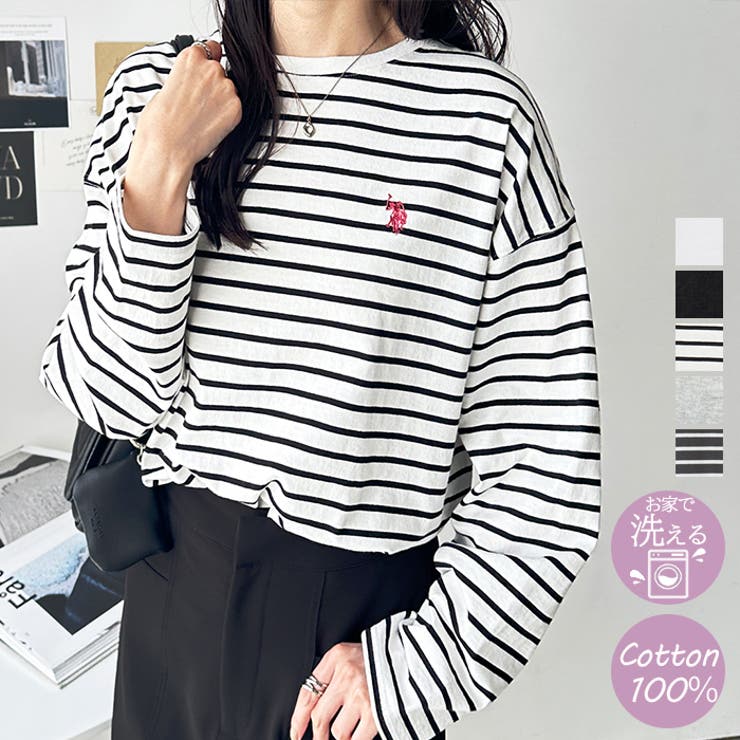 【Ｕ．Ｓ． ＰＯＬＯ ＡＳＳＮ．】オーバーサイズ刺しゅうロンＴ | GeeRA | 詳細画像1 