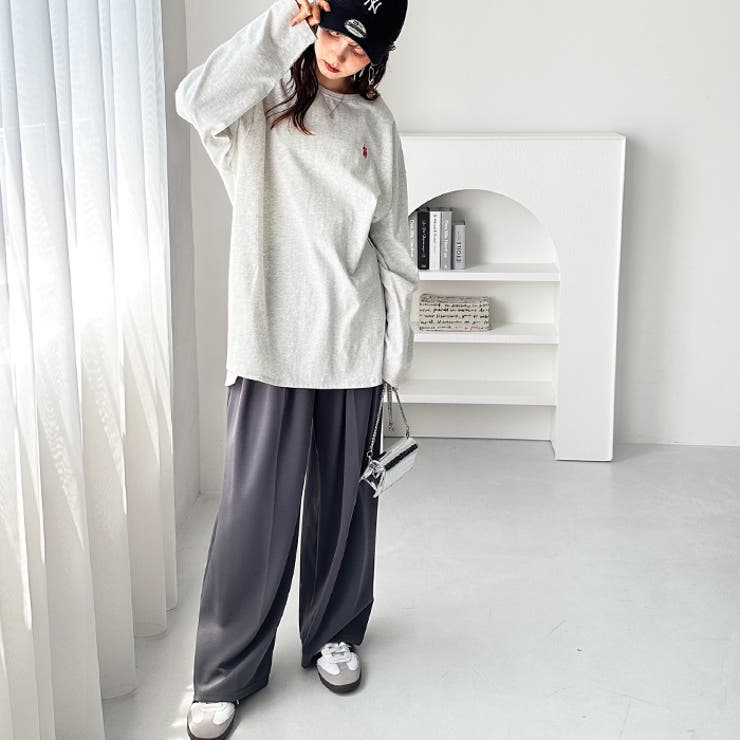 U．S． POLO ASSN．】オーバーサイズ刺しゅうロンT