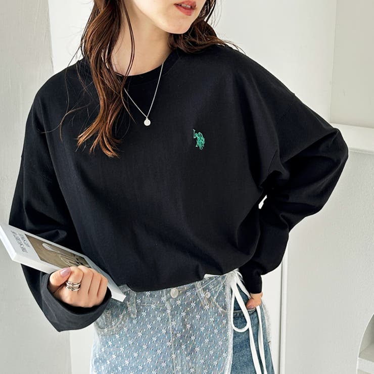 U.S. POLO ASSN.】オーバーサイズ刺しゅうロンT U.S. POLO ASSN.】オーバーサイズ刺しゅうロンT
