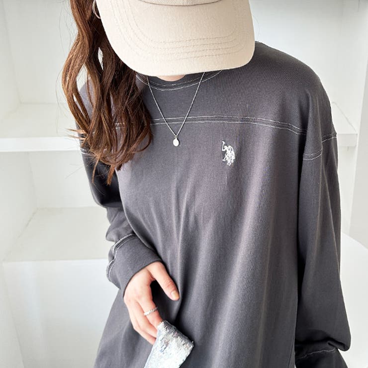POLO GOLF ネイビー ワンピース ガールズ 7才～16才)カラード クレープ ドレス （ミニ丈・ひざ丈