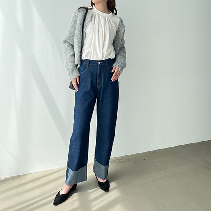 ワイドストレートロールアップデニムパンツ | GeeRA | 詳細画像2 