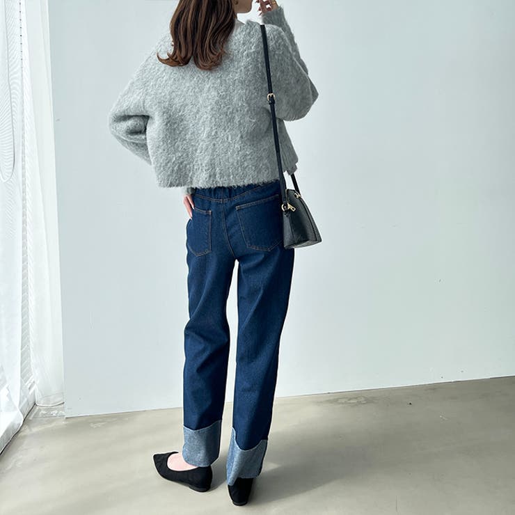 ワイドストレートロールアップデニムパンツ | GeeRA | 詳細画像4 