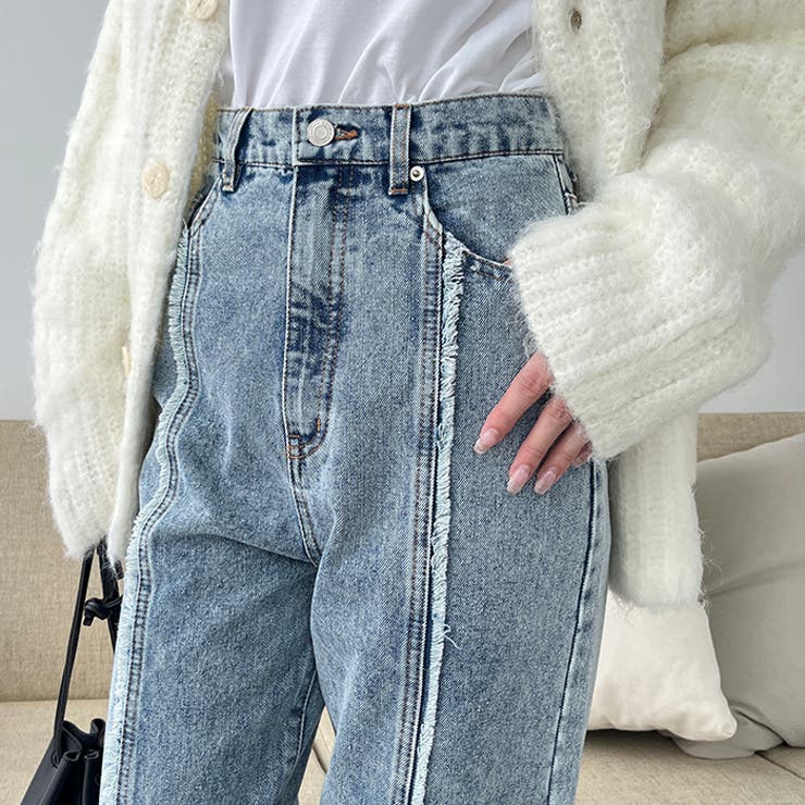 センター切替ワイドデニムパンツ | GeeRA | 詳細画像3 