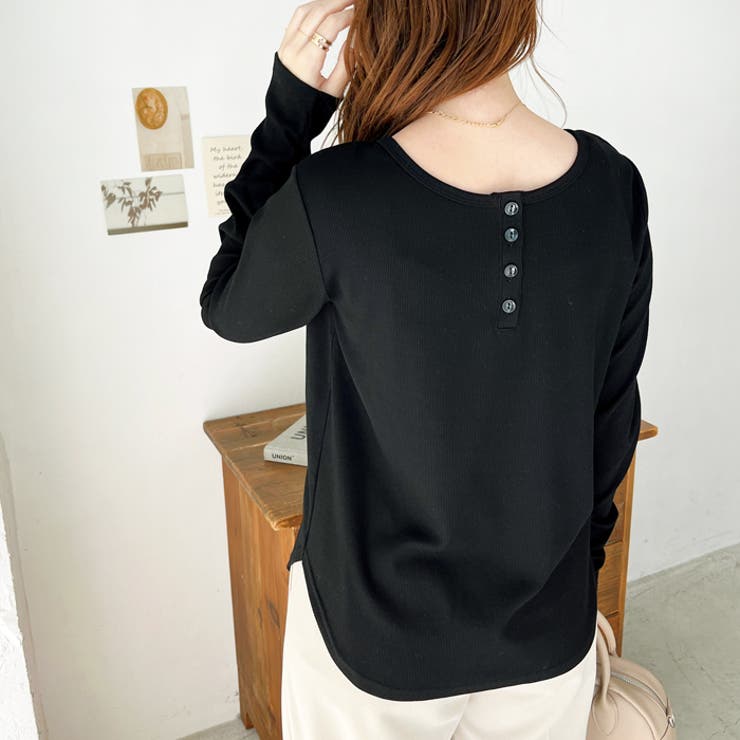 前後２ｗａｙヘンリーネックリブカットソー | GeeRA | 詳細画像8 