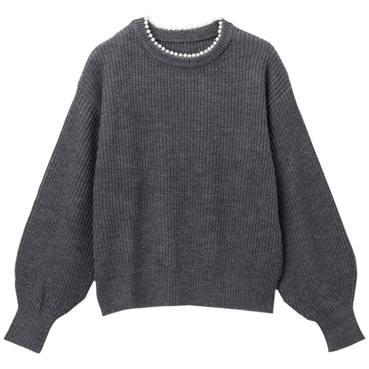 パールネックレス風デザインニット | GeeRA | 詳細画像13 