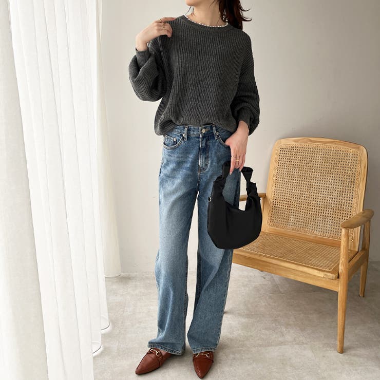 パールネックレス風デザインニット | GeeRA | 詳細画像7 