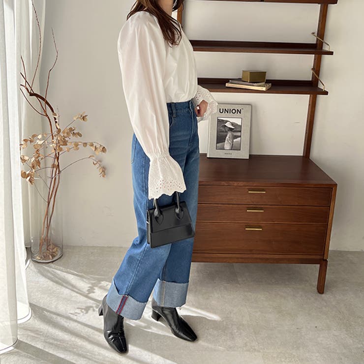 袖口レースギャザーブラウス | GeeRA | 詳細画像5 