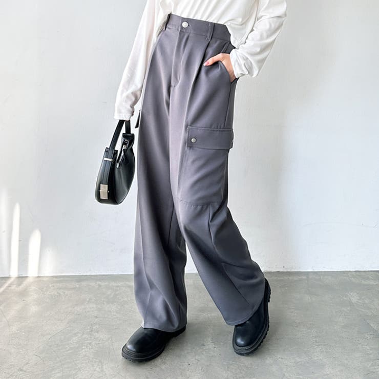 タックワイドストレートカーゴパンツ[品番：GERW0010557]｜GeeRA