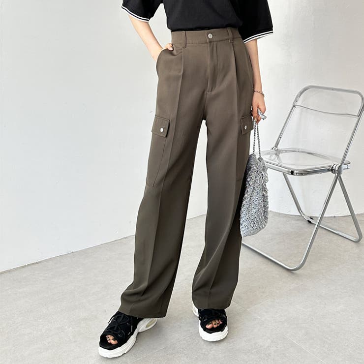 タックワイドストレートカーゴパンツ[品番：GERW0010557]｜GeeRA