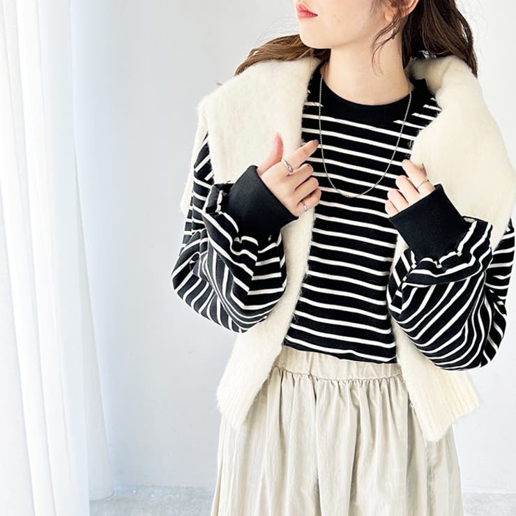 裾ドロストボーダーロンＴ | GeeRA | 詳細画像4 